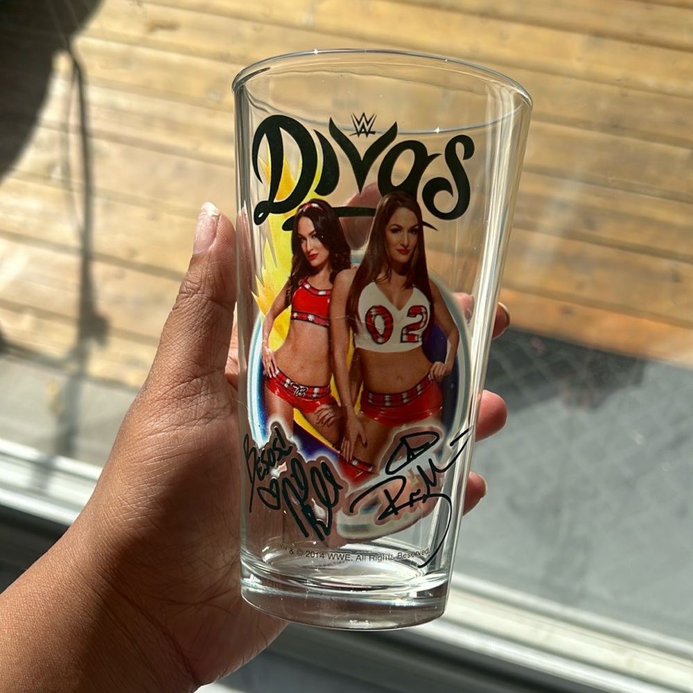 Brand new Nikki & Brie Bella Twins glass tumblr cups